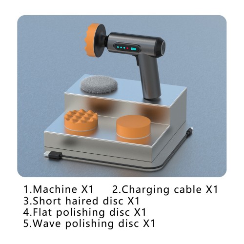 Беспроводная полировочная машинка (2000 об/мин, 2000mAh)