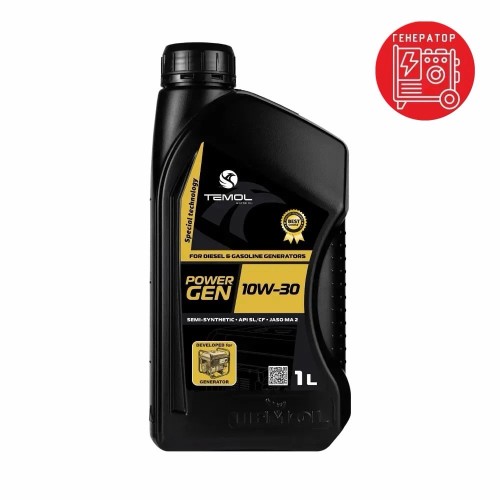 Олія YUKO TEMOL Power Gen 10W-30, напівсинтетика для генераторів, 1л.